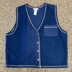 Vintage RARE 62 East Cotton blend Sweater Vest Medium